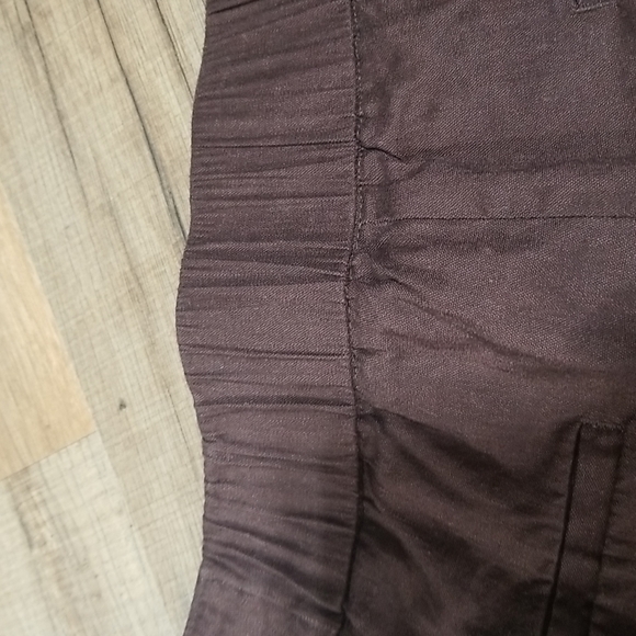 Apt. 9 Brown Linen Blend Taylored Mid-Rise Embroidered Pocketed Shorts - Picture 8 of 14